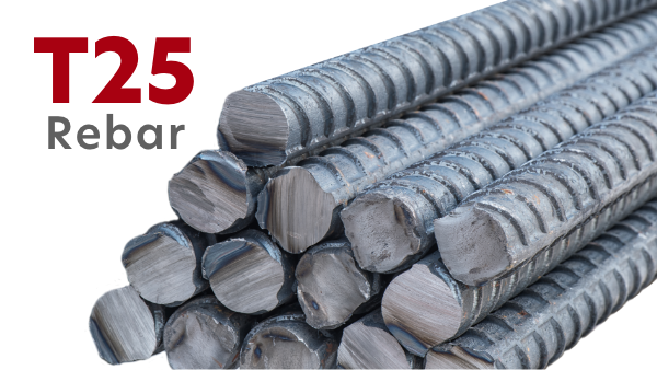 T25 Rebar - 25mm High Tensile Reinforcement Bar -  Tzursteel