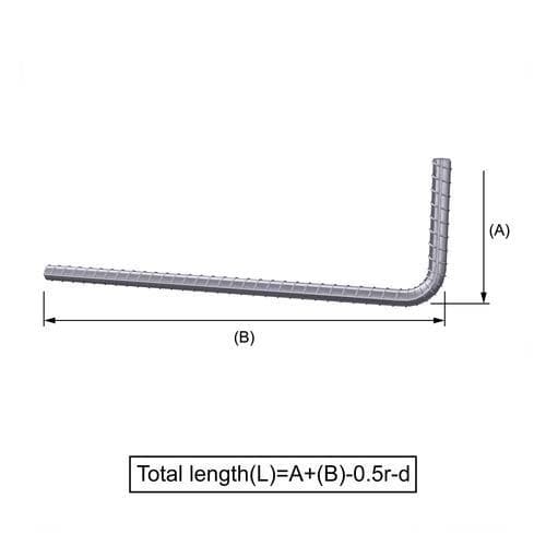 Custom Cut & Bent Rebar - Shape Code 11 -  Tzursteel