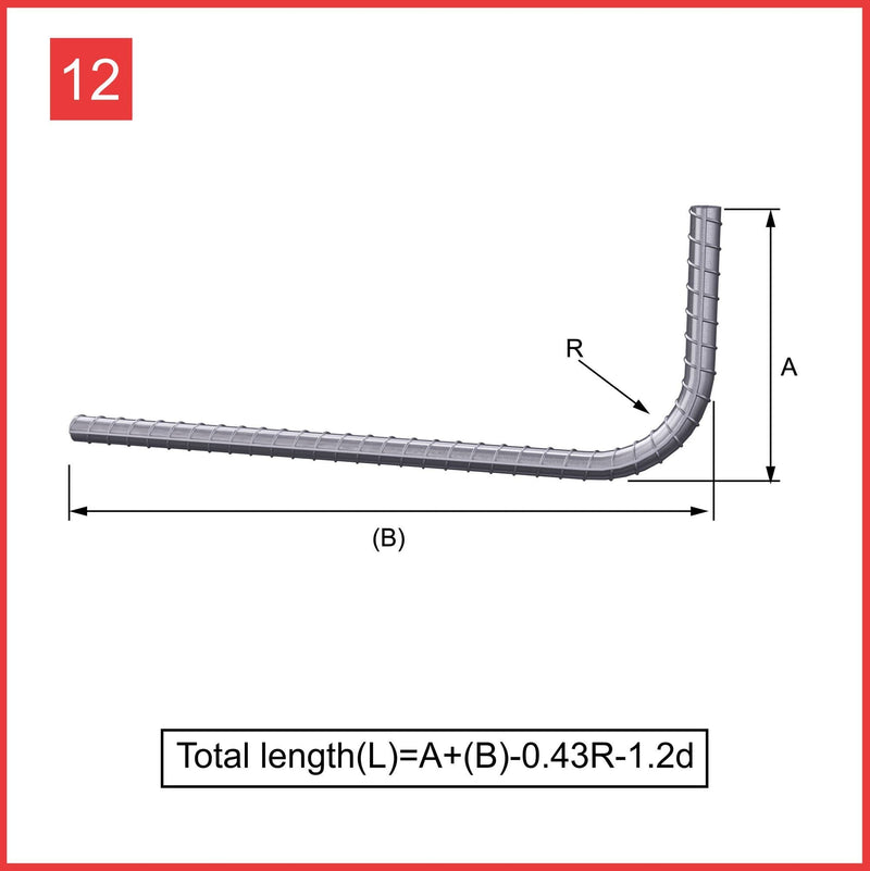 Custom Cut & Bent Rebar - Shape Code 12 -  Tzursteel