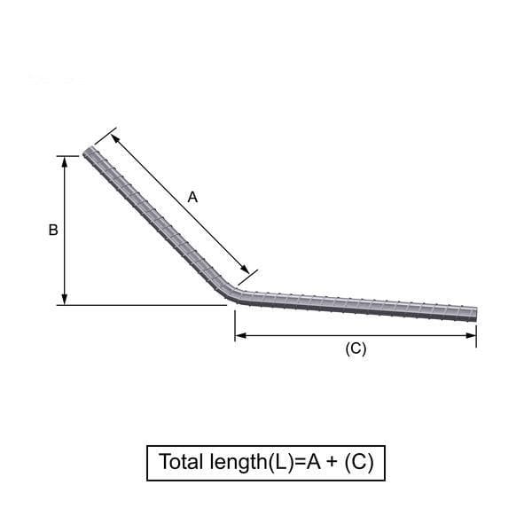 Custom Cut & Bent Rebar - Shape Code 15 -  Tzursteel