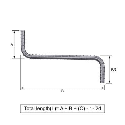 Custom Cut & Bent Rebar - Shape Code 23 -  Tzursteel