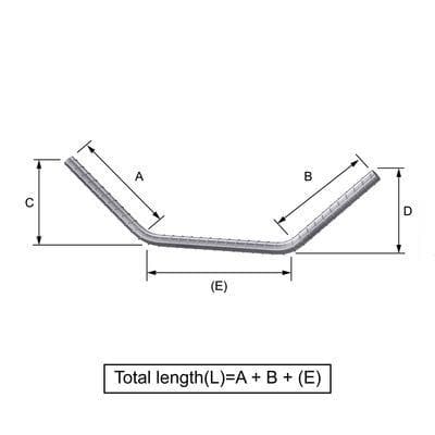 Custom Cut & Bent Rebar - Shape Code 25 -  Tzursteel