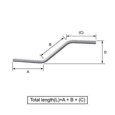 Custom Cut & Bent Rebar - Shape Code 26 -  Tzursteel