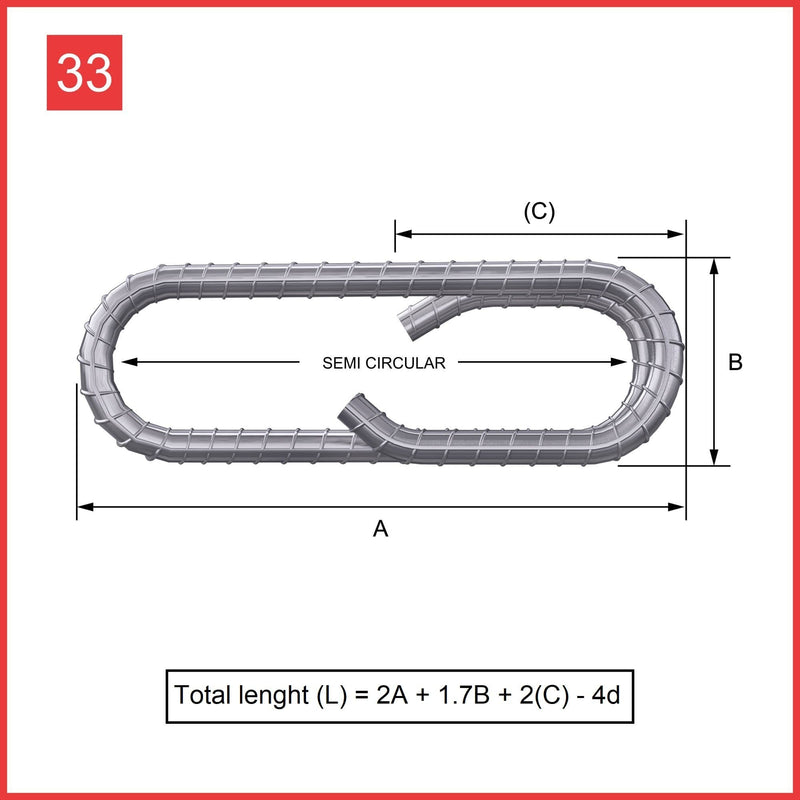 Custom Cut & Bent Rebar - Shape Code 33 -  Tzursteel