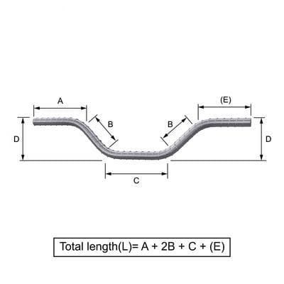 Custom Cut & Bent Rebar - Shape Code 46 -  Tzursteel