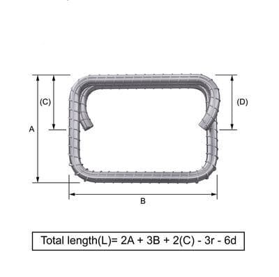 Custom Cut & Bent Rebar - Shape Code 63 -  Tzursteel