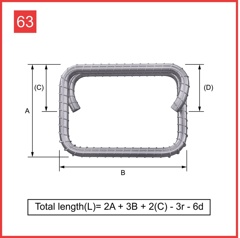 Custom Cut & Bent Rebar - Shape Code 63 -  Tzursteel